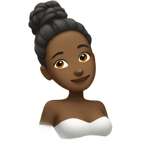 Girl relaxing in spa emoji