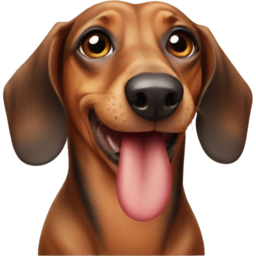 Dachshund blowing a kiss emoji