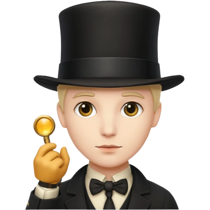 Detective with a tophat emoji
