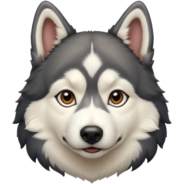 black and white husky emoji