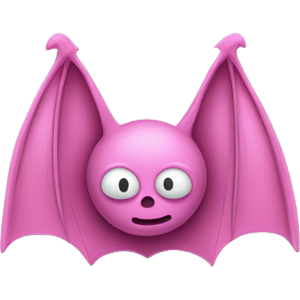 generate a pink bat in text form like this "𓆩𓆪" emoji