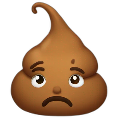 Sad poop emoji