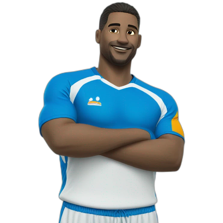 Handballer Trikot blau emoji