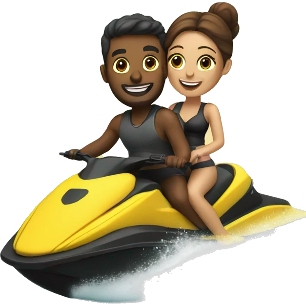 couple sur un jet ski emoji