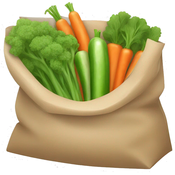 a bag of frozen vegetables emoji