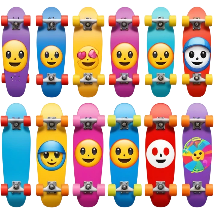 different skate versions emoji