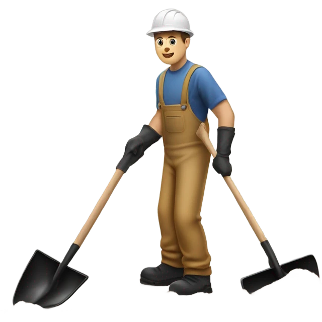  human shoveling poop emoji