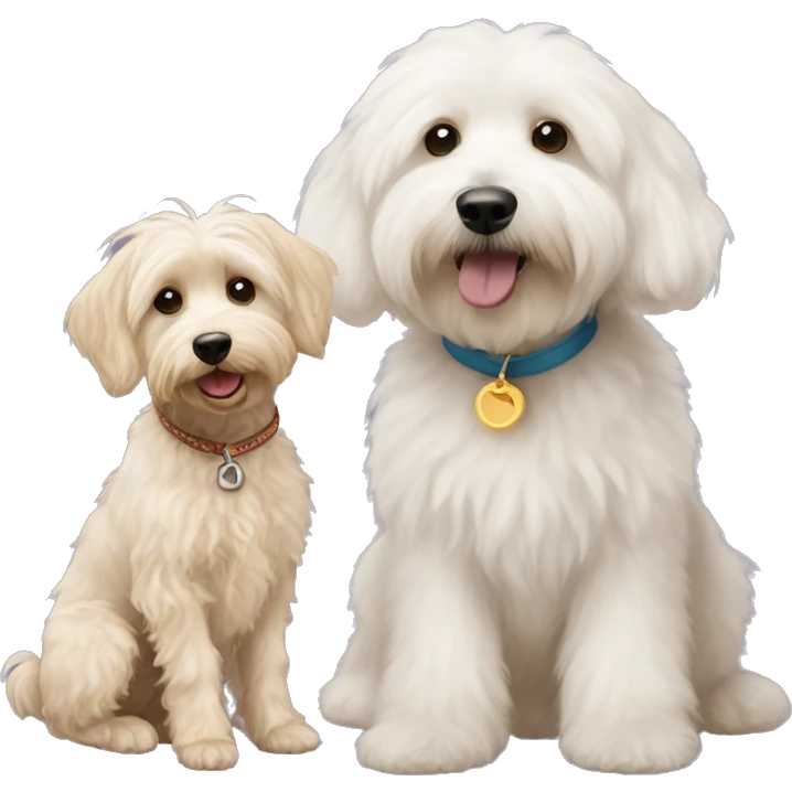 Maltese and goldendoodle  emoji