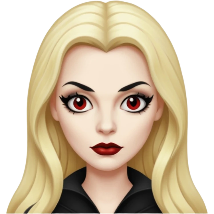 Vampira with long blonde hair emoji