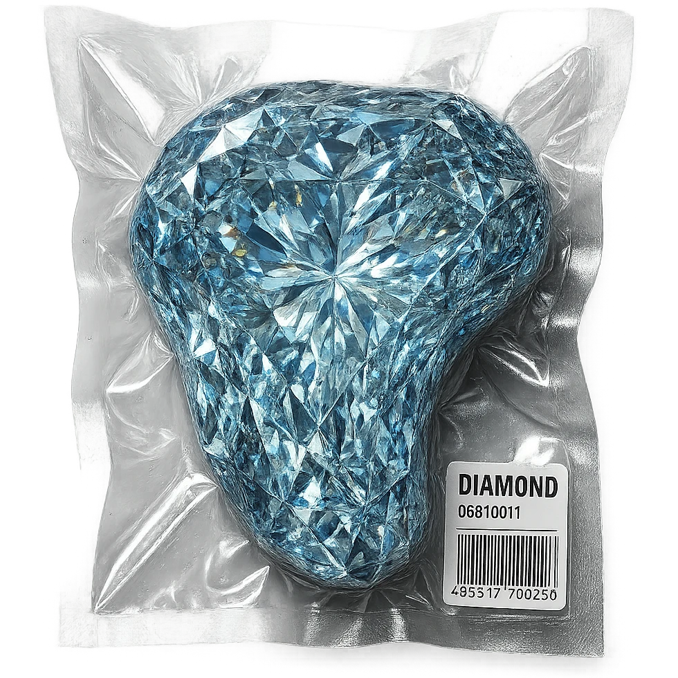 meat steak made of diamond, glossy and puffy, no background emoji