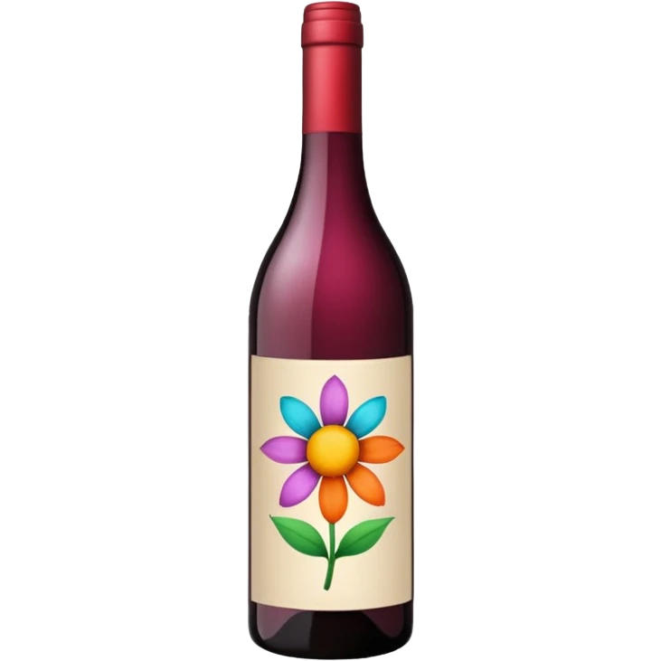 a flower decoration on a wine bottle emoji