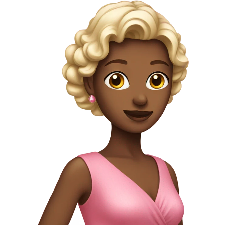 Lady wearing pink dress emoji