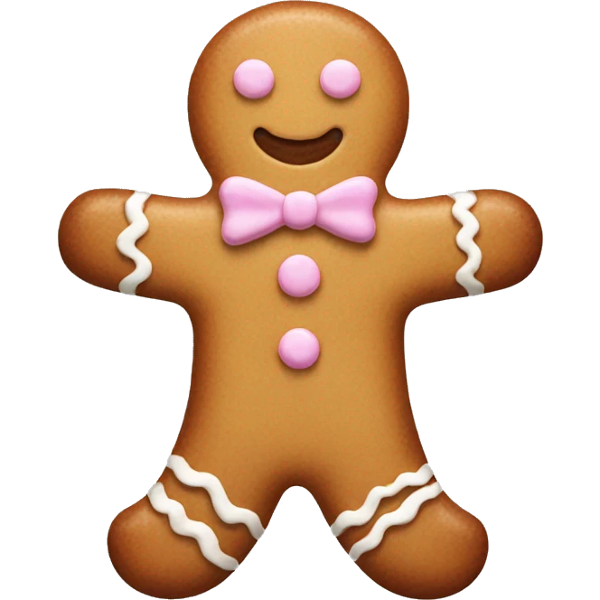 Pastel gingerbread man emoji