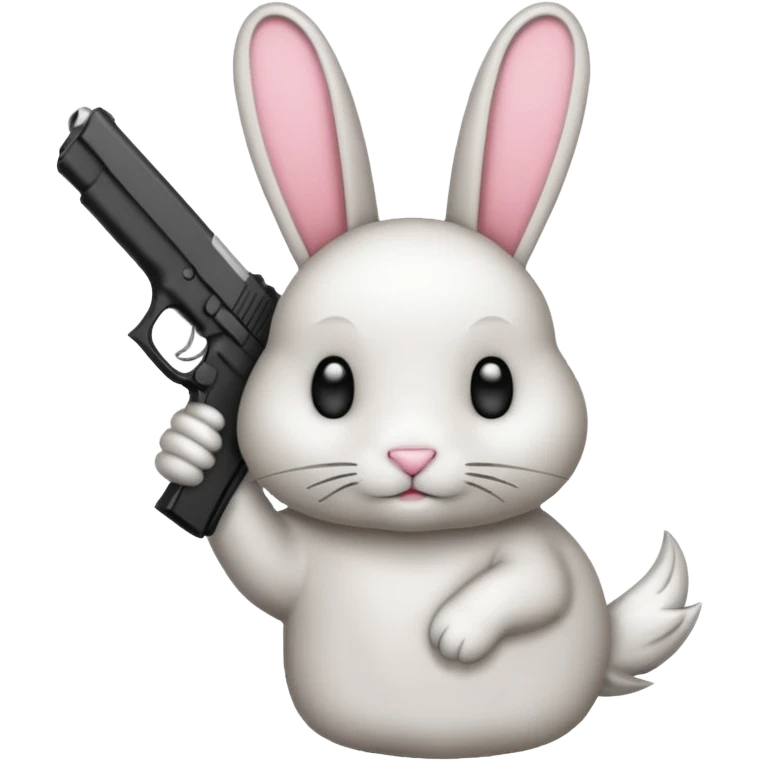 Crea un emoji de un conejo sosteniendo una glok emoji