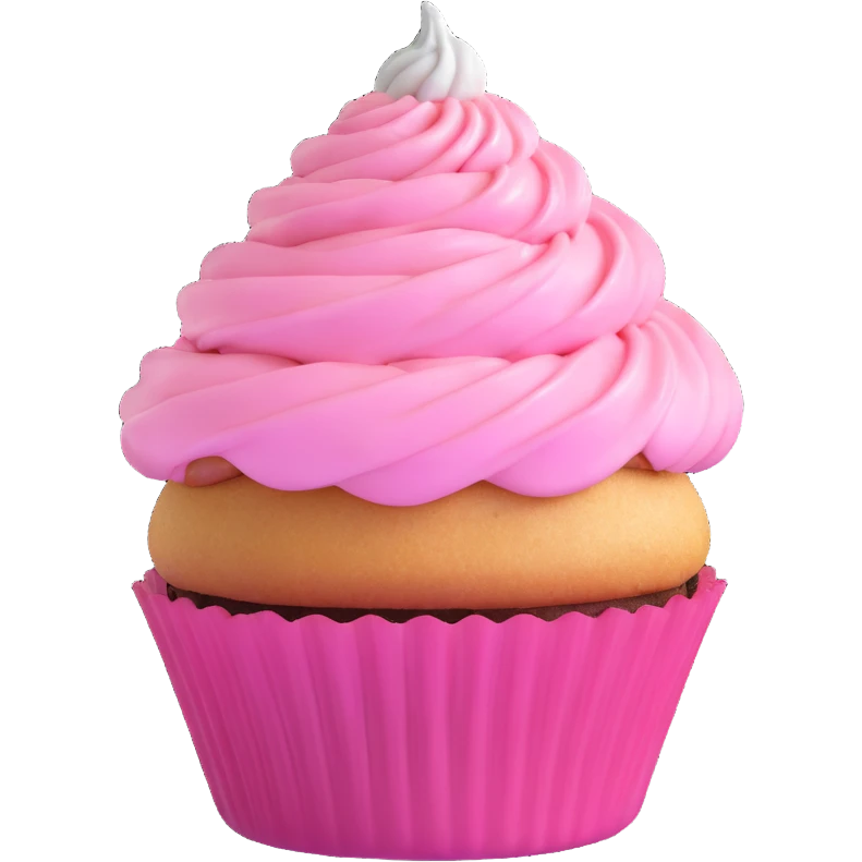 cupcake with pink icing emoji
