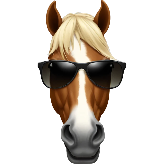 Horse with sunglasses  emoji