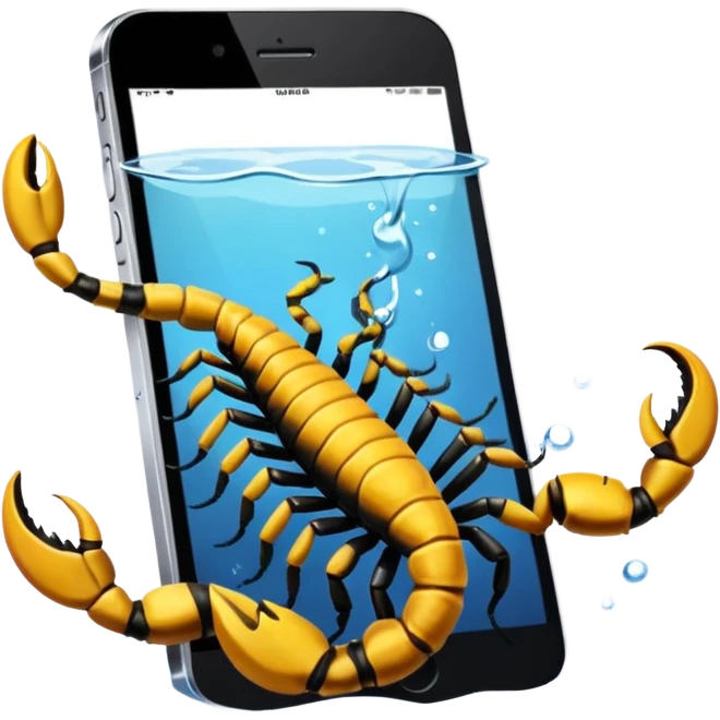 🦂🌊 این ایموجین ها رو به آیفون تبدیل کن و عقرب و مشکی کن emoji