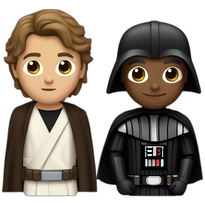 Half Anakin skywalker, half darth vader emoji