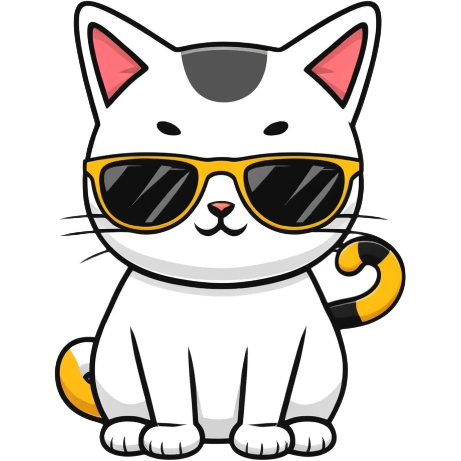 Cat with sunglasses emoji