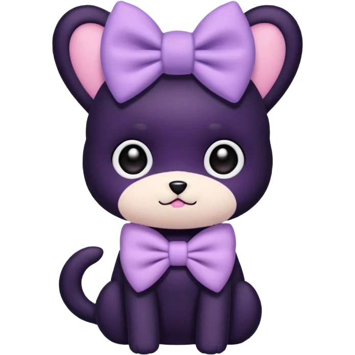 cute, Kuromi, purple, pastel emoji