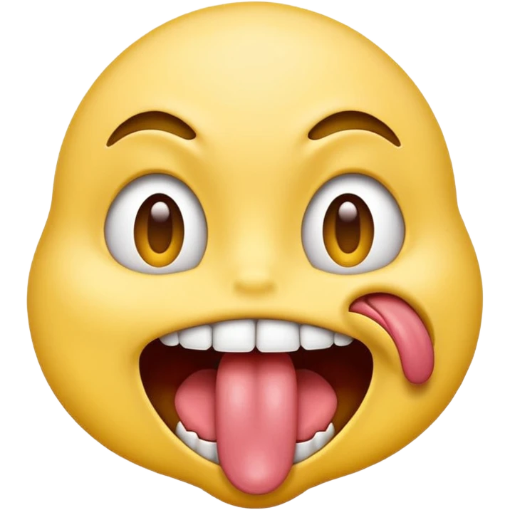 An emoji sticking there tongue out and chocking themselves  emoji