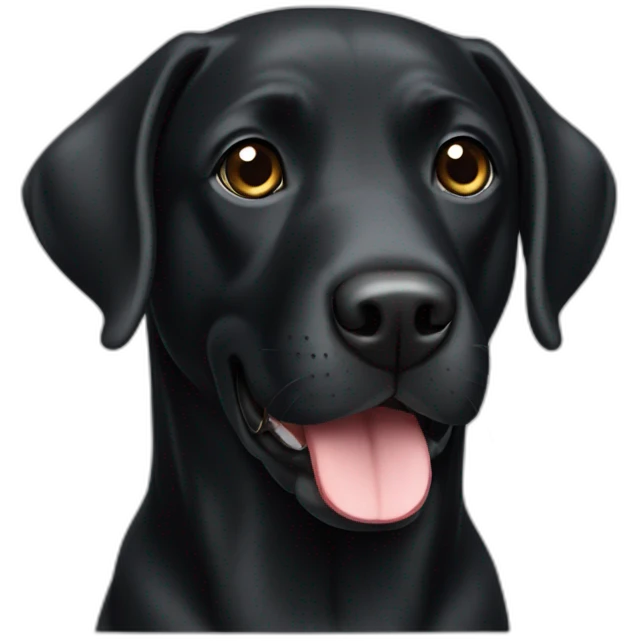 black labrador dog emoji