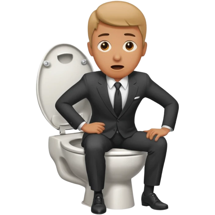Random guys head sticking out of a toilet emoji