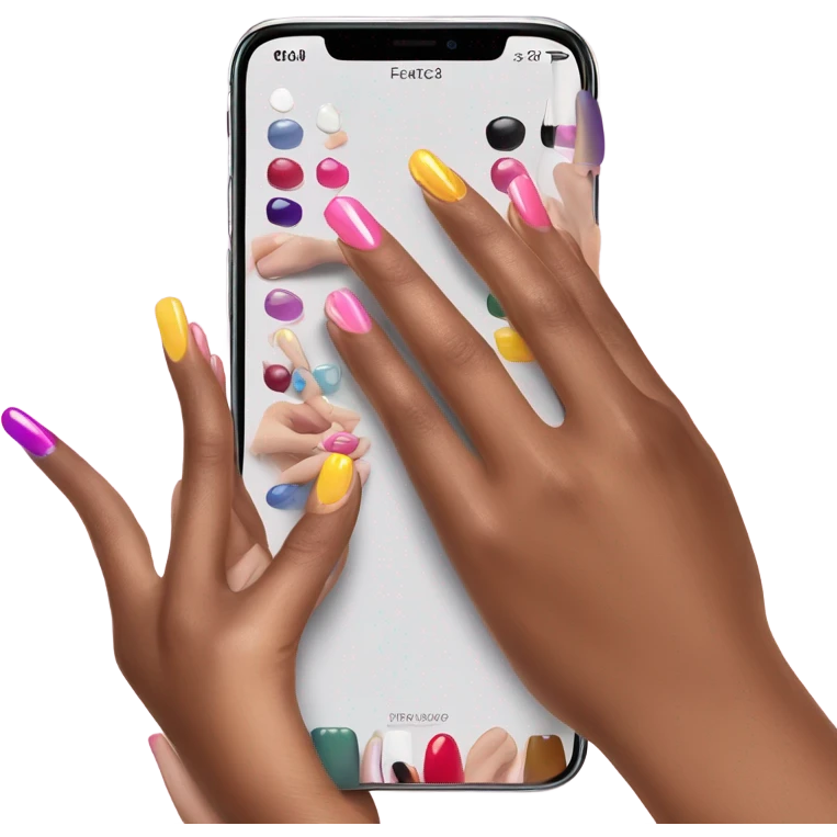 Pretty nails being painted  emoji
