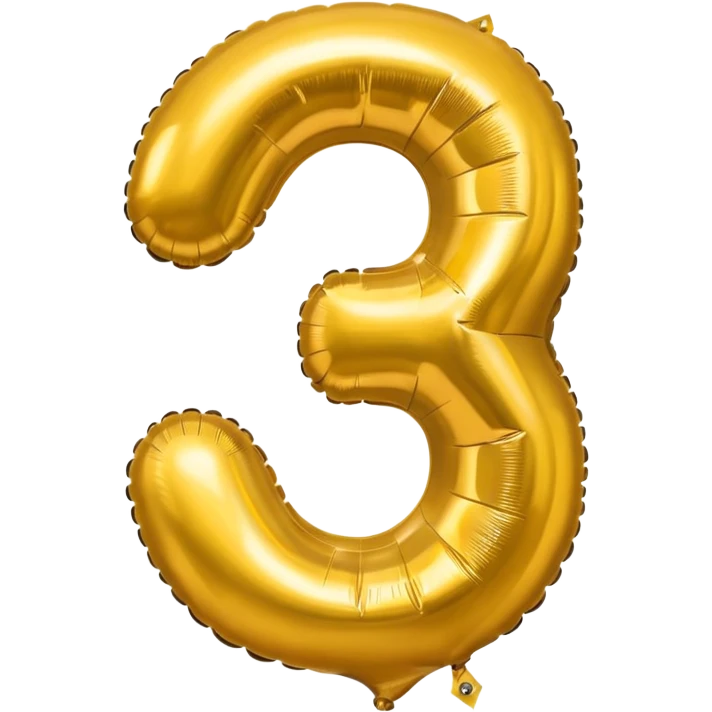 gold number 7 balloon emoji
