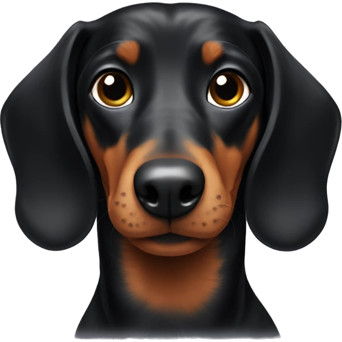 Black dachshund emoji