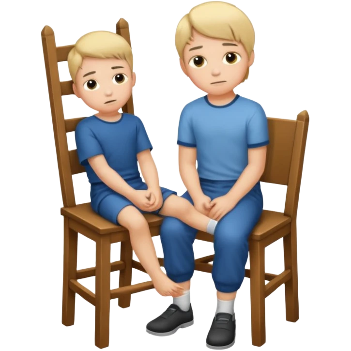 Boy tied to chair emoji