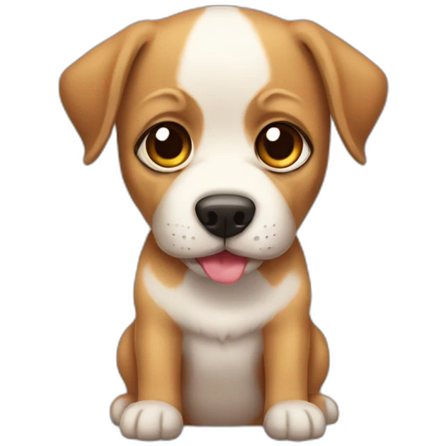 perrito cachorro chascon con muzculos emoji