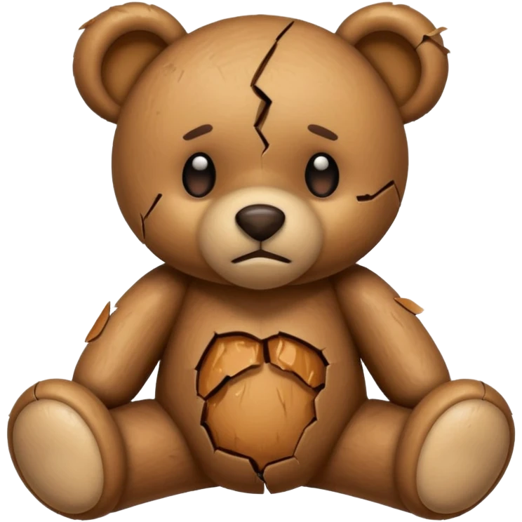 Hurt teddy bear emoji