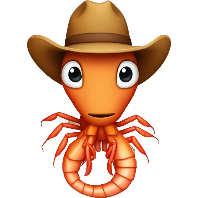 Cowboy shrimp emoji