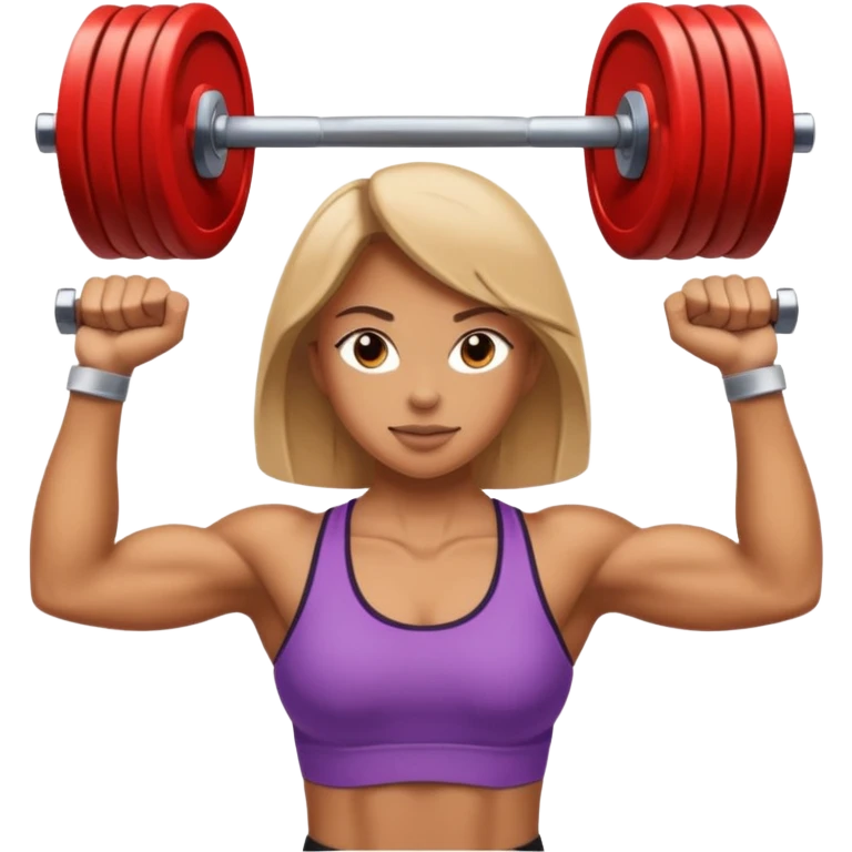 donna che solleva pesi emoji