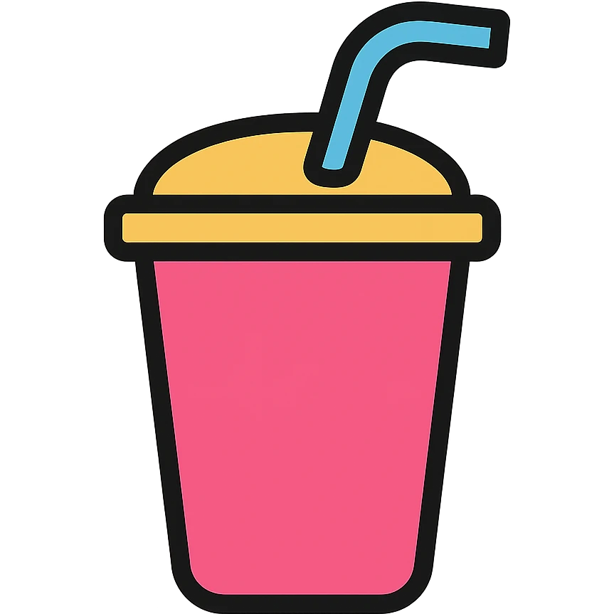 pink beverage with a straw icon emoji