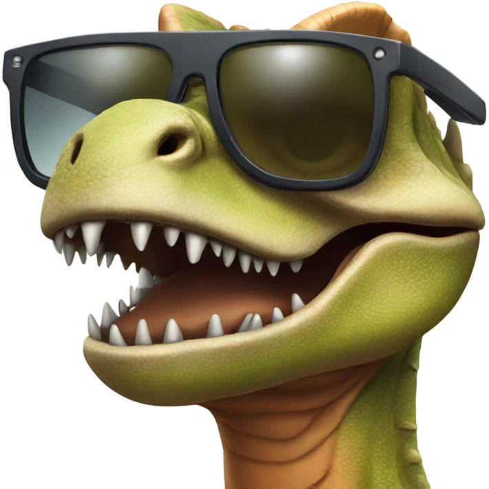 dinosaur wearing sunglasses emoji