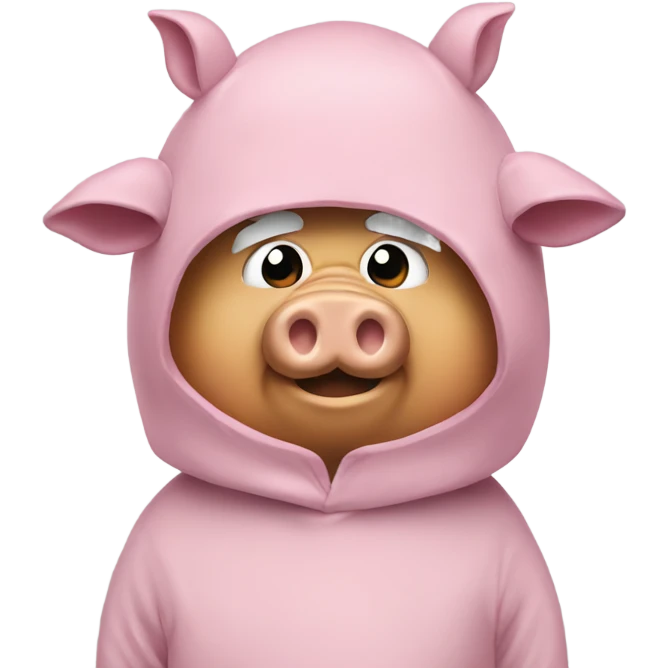 Donald trump in a pig costume  emoji