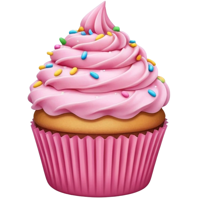 Cupcake with pink icing emoji