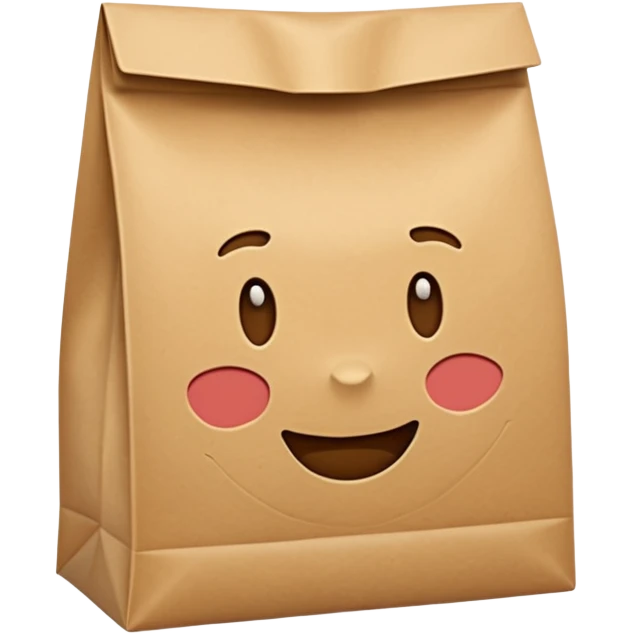sac kraft marron ouvert  emoji