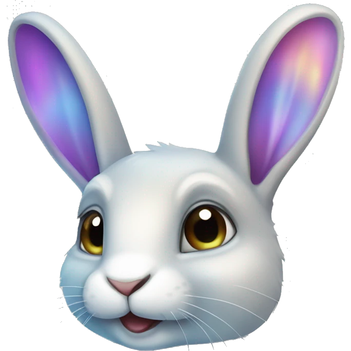 Iridescent rabbit emoji