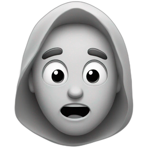 Scared but happy emoji