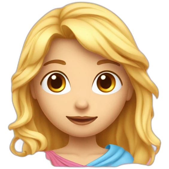 Un personnage de fée amoureuse avec des coeurs autour de sa tête emoji