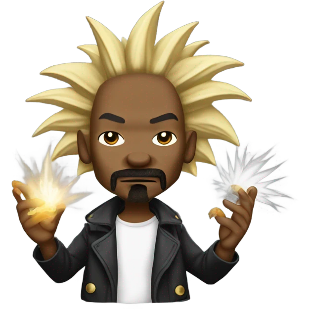 Snoop dog super saiyan smoking emoji