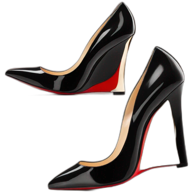 Platform wedges black louboutin emoji
