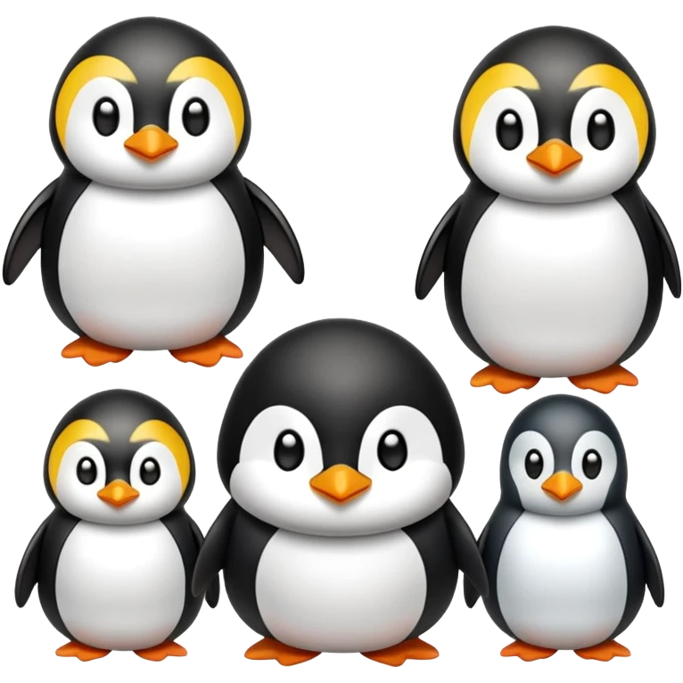 Buatkan emoji kucing pelukan bersama penyihir penguin emoji