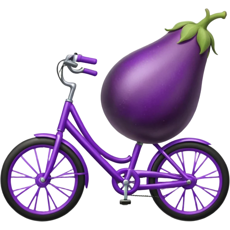 Eggplant riding a bike emoji