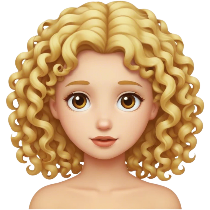 curly blond girl emoji