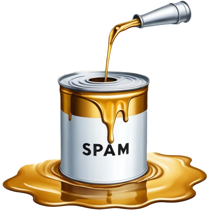 surreal salvadore dali style paris melting spam can landscape emoji