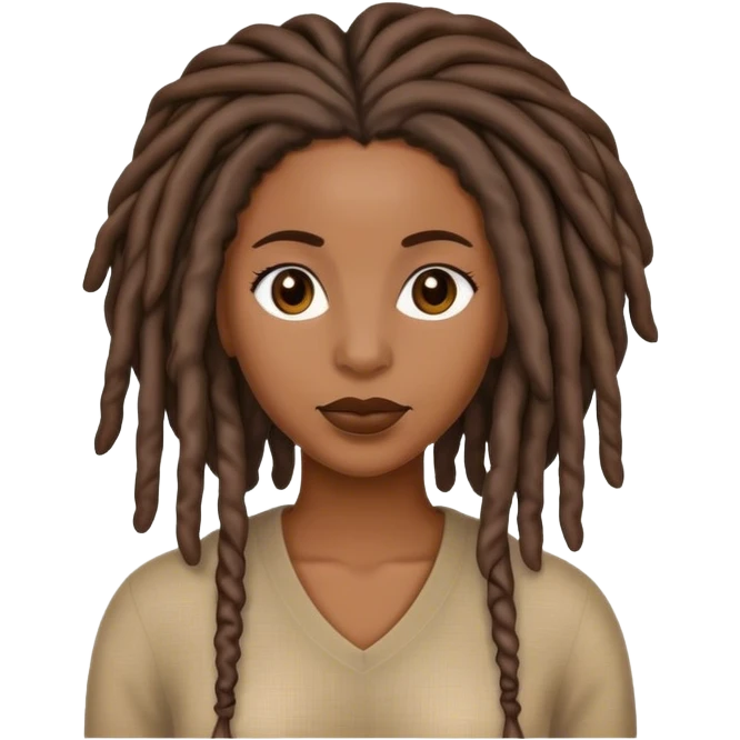 Black woman with locs smhh emoji